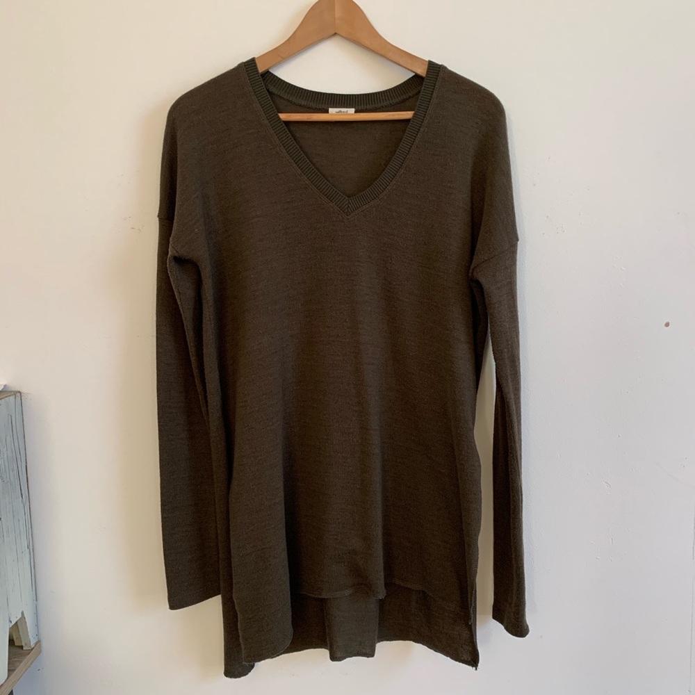 Aritzia Wilfred Sherbrooke Sweater Top Side Slit